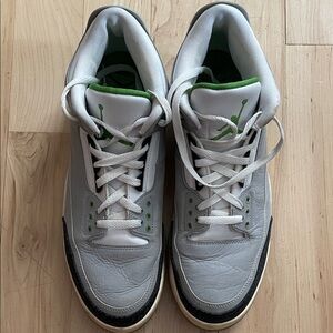 Nike Gray and Green High-Top Sneakers
